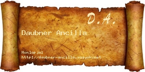 Daubner Ancilla névjegykártya